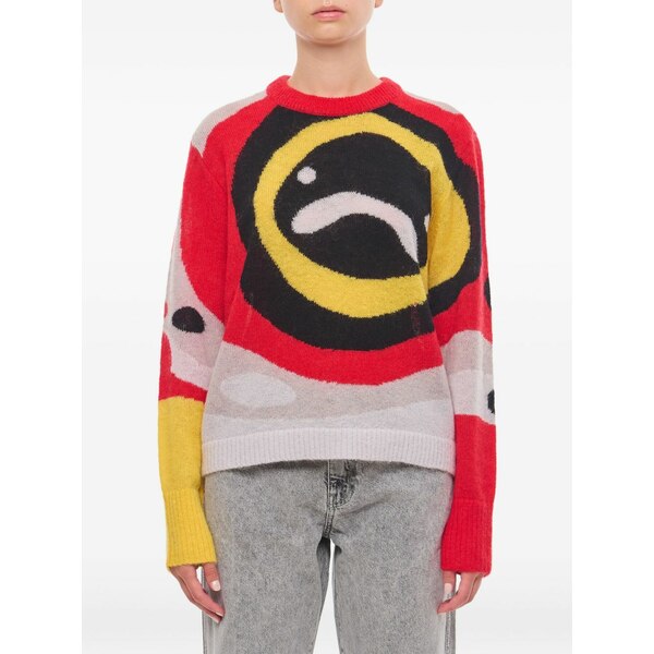 プリンスチャールズ島・ジェフリー レディース 編み物\u0026スウェーター アウター Abstract-print crew-neck sweater Multicolour
