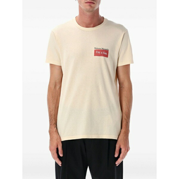 マルタンマルジェラ メンズ プルオーバー トップス Graphic-print t-shirt Neutrals