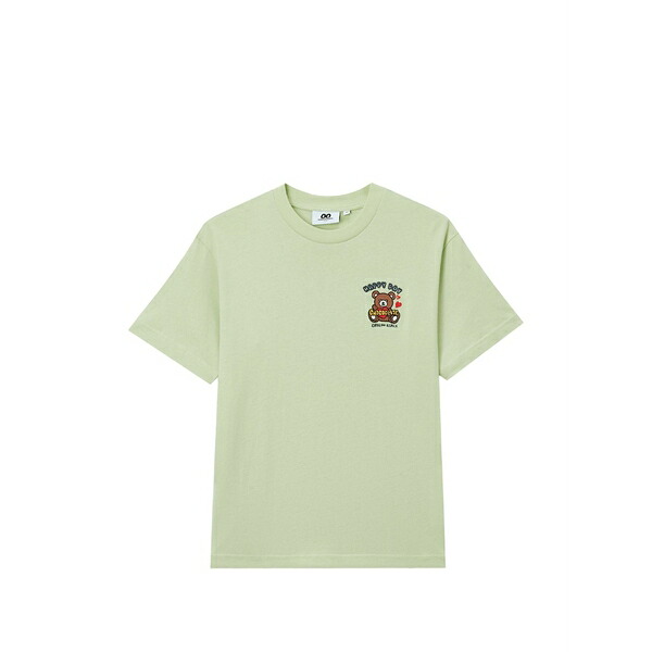 チョコレート レディース Tシャツ トップス Bear-print t-shirt Green|asty