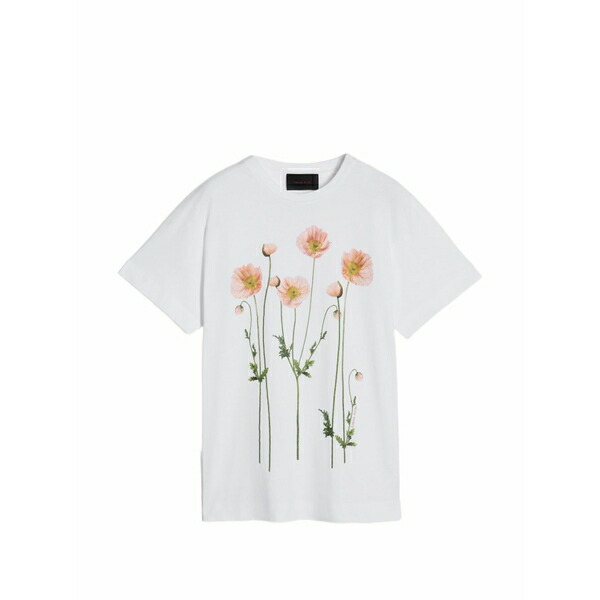シモーネ・ロシャ メンズ プルオーバー トップス Poppy-print t-shirt White