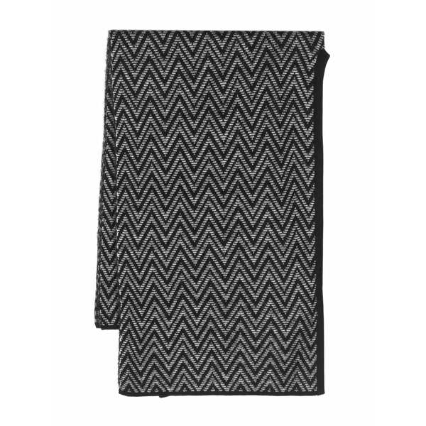 ミッソーニ レディース えり巻き・袈裟・えり巻き 付属物 Zig-zag intarsia-knit scarf Black
