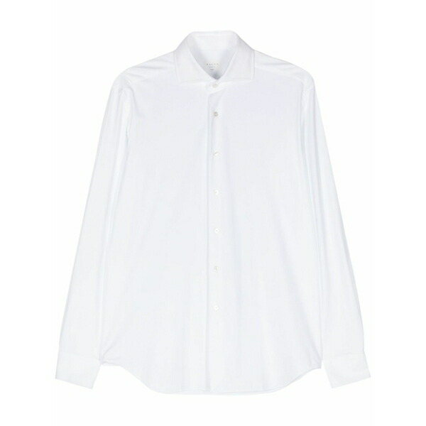 ザカス  メンズ プルオーバー トップス Poplin long-sleeves shirt White トップス-カジュアルシャツ
