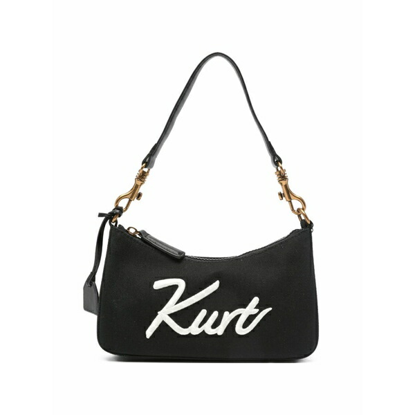 カートジェイガー レディース ショルダーバッグ バッグ Embroidered-logo shoulder bag Black