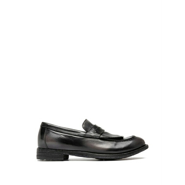 オフィチーネ 創作的 レディース スリッポン・ローファー シューズ Ruboff leather loafers Black