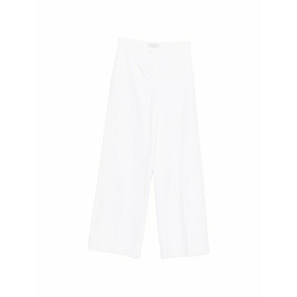 ヴィア マシーニ レディース 心地好いズボン下 ボトムス Pressed crease palazzo pants White