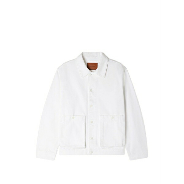 サンドロ メンズ ジャケット＆ブルゾン アウター Buttoned denim jacket White｜asty