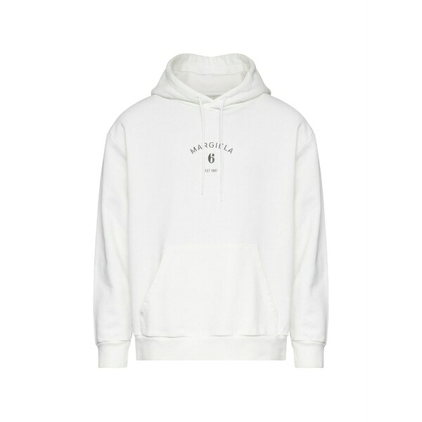 マルタンマルジェラ メンズ パーカー・スウェットシャツ アウター Printed hoodie White
