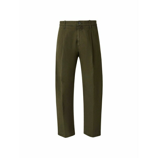 野球クラブ はたご屋 ザ 昼まえ メンズ 心地好いズボン下 ボトムス Giulio pleated trousers Green
