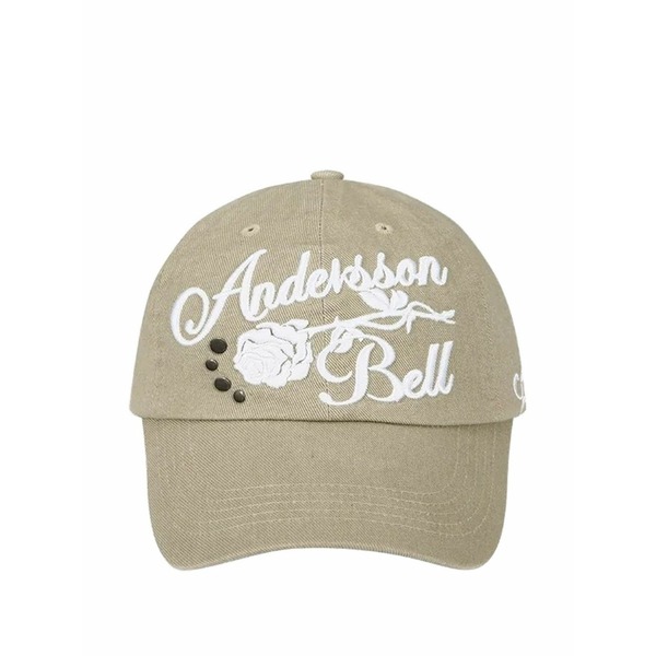 アンダーソン 呼びりん レディース かぶり笠 付属品 Embroidered floral-detail cap Neutrals