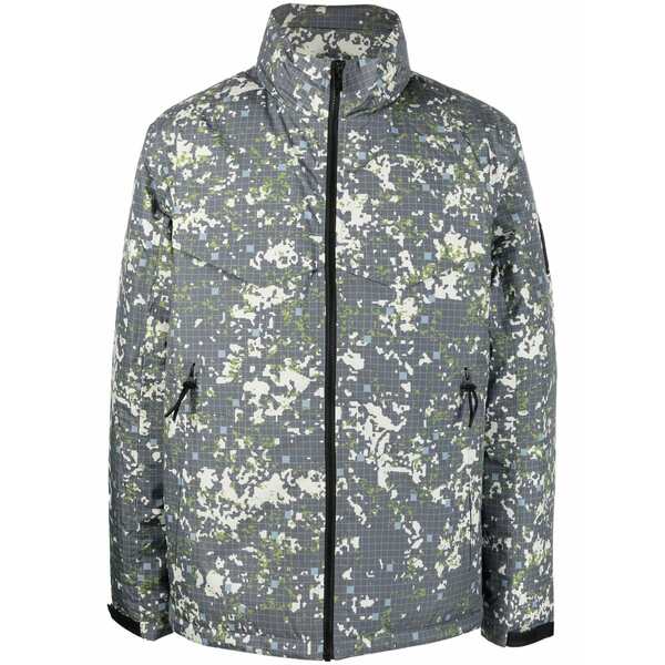 アコールドウォール メンズ ジャケット&ブルゾン アウター Logo-print zipped jacket Grey|asty