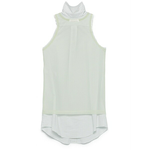 マルタンマルジェラ レディース シャツ トップス Check-pattern sleeveless shirt Green|asty