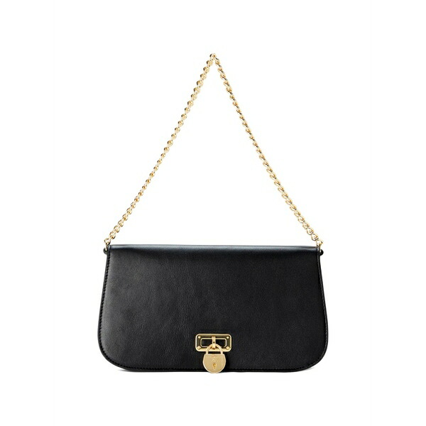 ラルフローレン レディース ショルダーバッグ 御徒面子 Small tanner padlock-detail shoulder bag Black