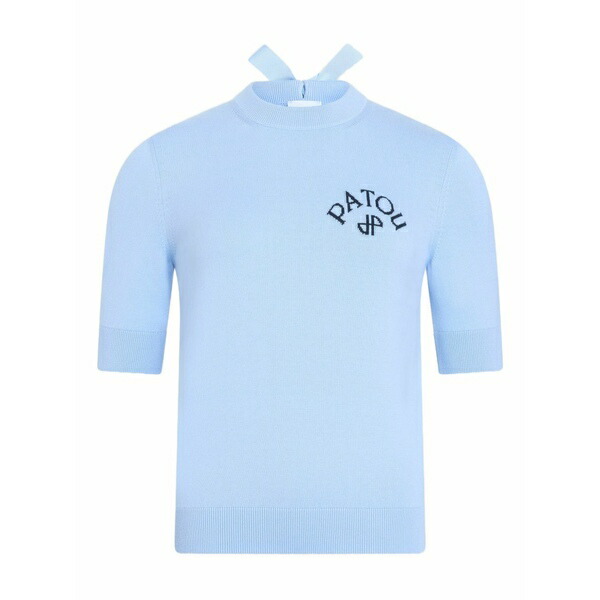 ジャンパトゥ レディース プルオーバー トップス Bow short-sleeved top Blue