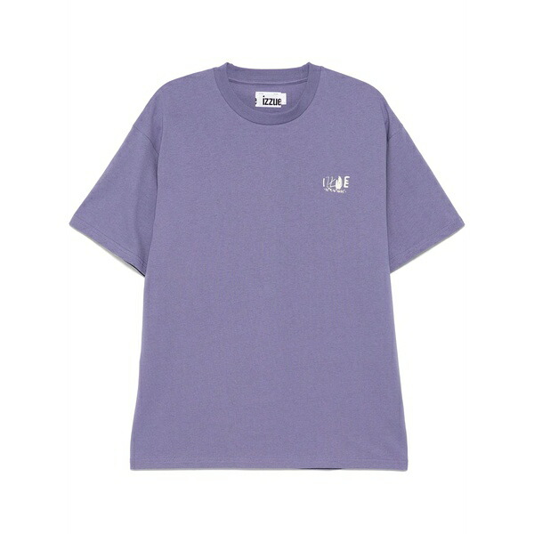イズエ メンズ Tシャツ トップス Graphic-print t-shirt Purple|asty