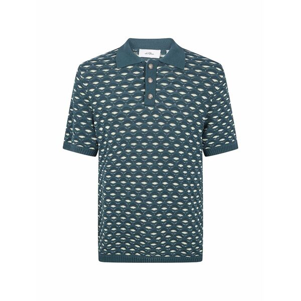 レ ドゥ メンズ スポーツシャツ トップス Esmay shell knitted polo shirt Blue