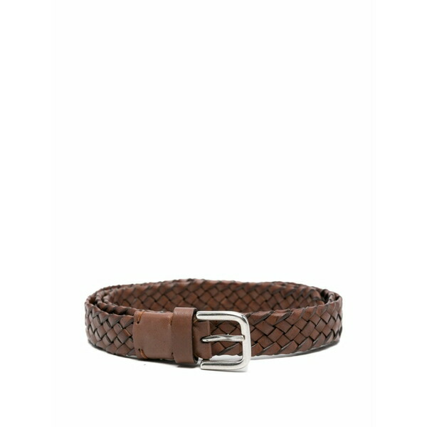 パロッシュ レディース 三尺帯 付属物 Woven leather belt Brown