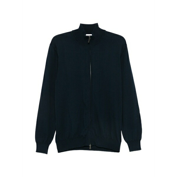 カングラ  メンズ ジレー アウター Zip cardigan Blue