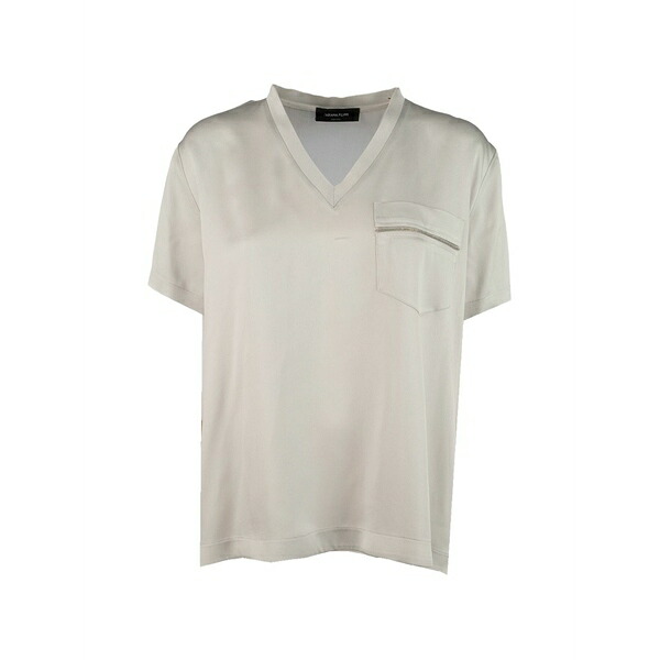 ファビアナ フィリッピ レディース プルオーバー トップス V-neck blouse Neutrals トップス-シャツ・ブラウス-レディースファッション