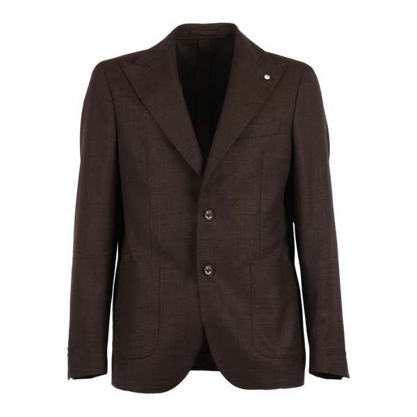 エルビーエム1911 メンズ ジャケット＆ブルゾン アウター Button-fastening blazer Brown｜asty