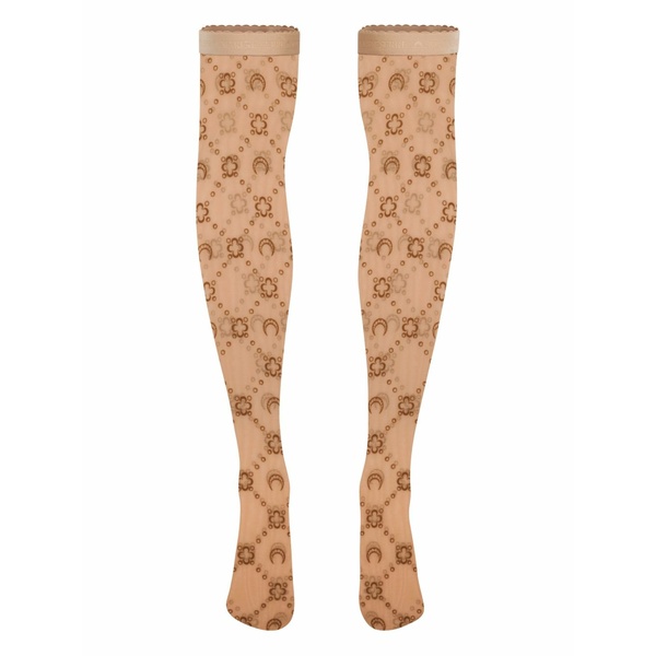 米国海兵隊員 独居室 レディース ソックス アンダー御召しもの Moonogram mesh socks Neutrals