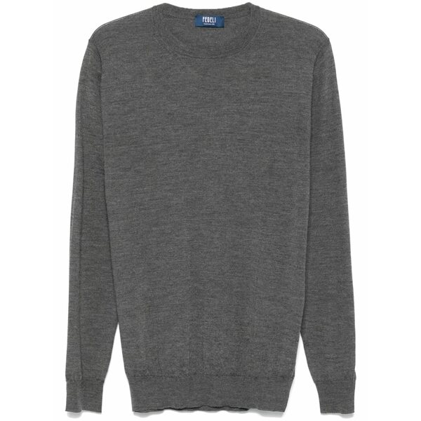 フェデーリ メンズ 編み物\u0026プルオーバー アウター Seta sweater Grey