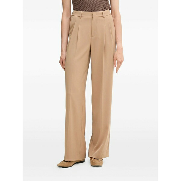 ウイ レディース 心地好いズボン下 ボトムス Pleated tailored trousers Neutrals
