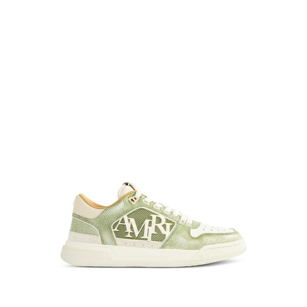 アミリ メンズ スニーカー シューズ Pebbled logo-detail sneakers Green