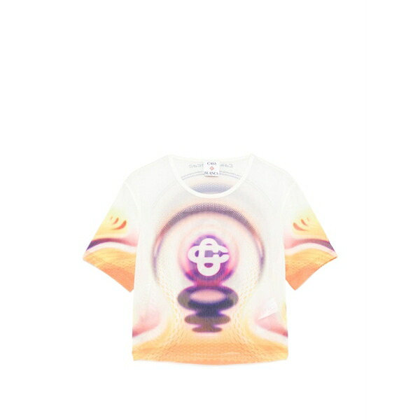 カサブランカ レディース プルオーバー トップス Graphic-print t-shirt Orange