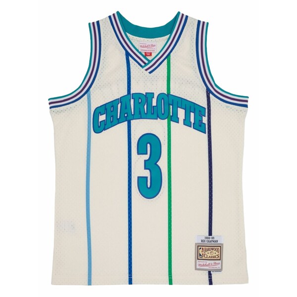 ミッチェル&ネス メンズ Tシャツ トップス Swingman nba charlotte hornets 1988-1989 rex chapman jersey tank top Neutrals｜asty
