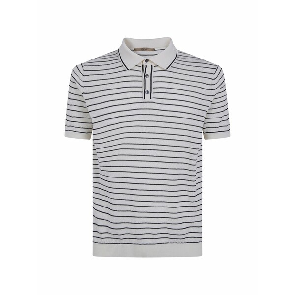ノール メンズ ポロシャツ トップス Striped-pattern polo shirt White|asty