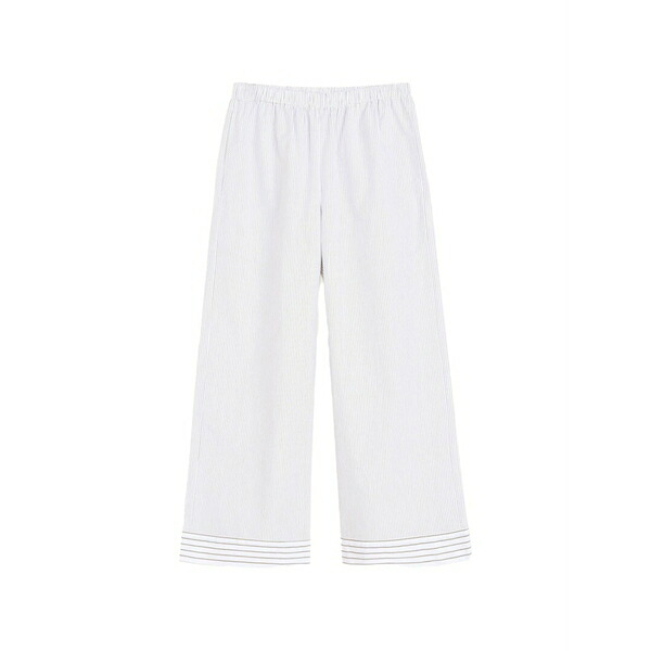 バイマレンバーガー レディース 心地好いズボン下 ボトムス Mirabello striped trousers White