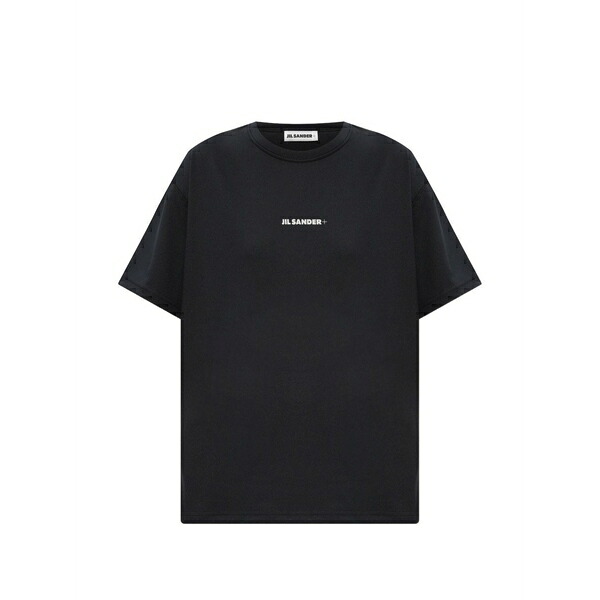 ジルサンダー レディース Tシャツ トップス Logo print t-shirt Black|asty
