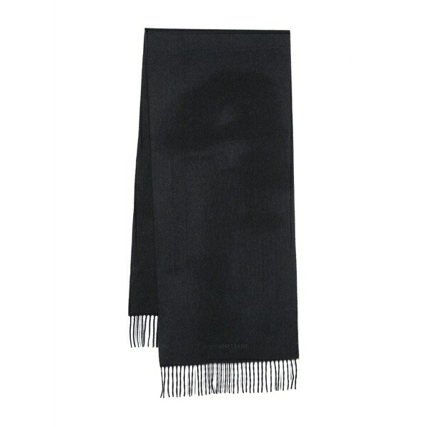 コルネリアーニ メンズ えり巻き・袈裟・えり巻き 付属物 Logo-embroidered cashmere scarf Blue