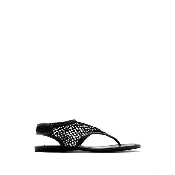 センソー レディース サンダル シューズ Nika fishnet strap sandals Black｜asty