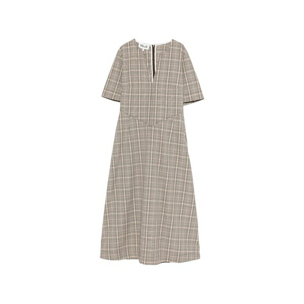 バウムウンドヘルガーデン レディース 衣装 トップス Avia checked v-neck MIDI dress Neutrals