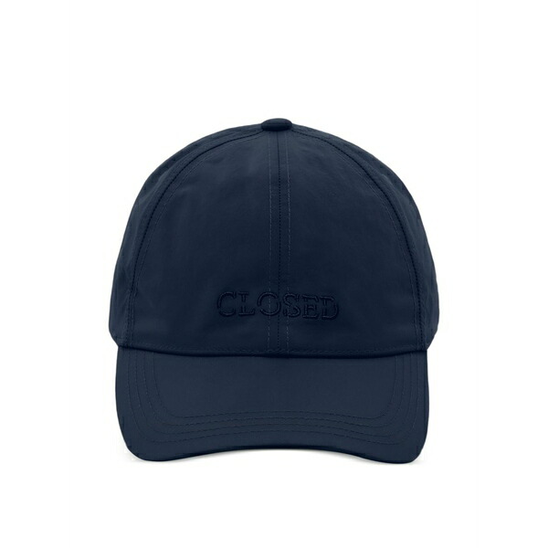 クローズド レディース かぶり笠 付属品 Logo-embroidered cap Blue