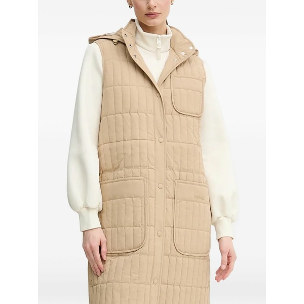 マッカージュ レディース 上衣＆上衣 アウター Makana quilted hooded gilet Neutrals