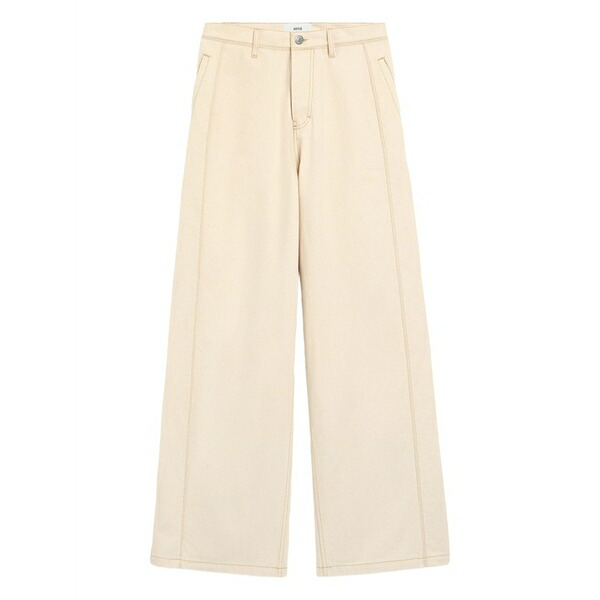意中の女 メンズ ジーンズズボン下 ボトムス Wide fit cotton jeans Neutrals