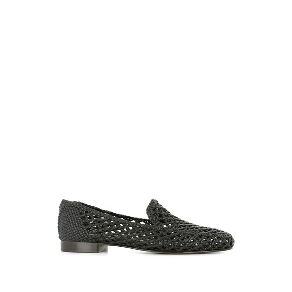 ル モンド ベリル レディース スリッポン・ローファー シューズ Woven leather loafers Black