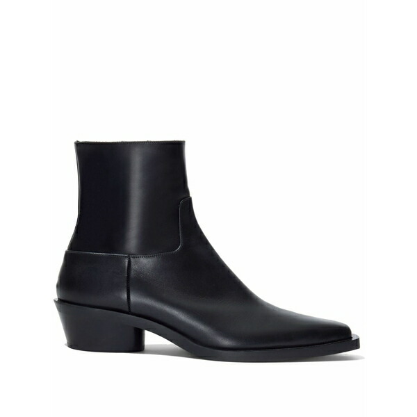 プロエンザショラー レディース ブーツ シューズ Pointed-toe calf-leather boots Black