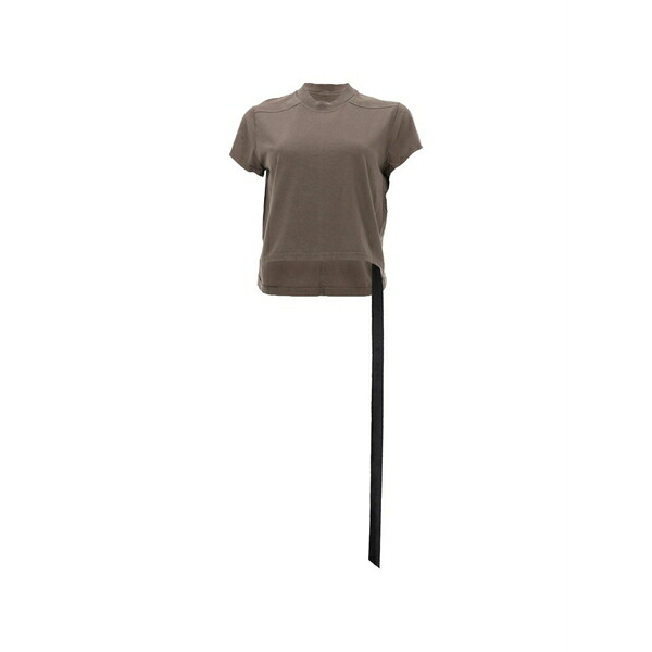 リックオウエンス レディース Tシャツ トップス Strap-detail t-shirt Brown|asty
