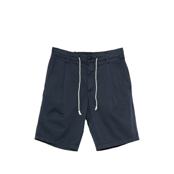イレブンティ メンズ 心地好いズボン下 ボトムス Drawstring-waistband bermuda shorts Blue