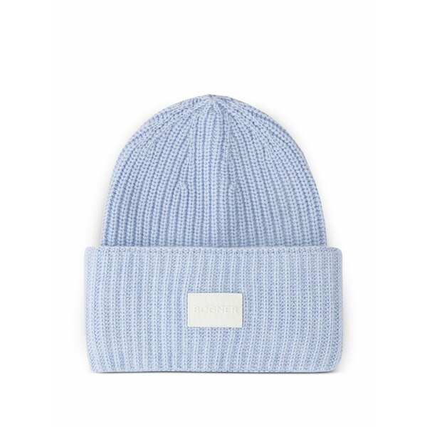 ボグナー メンズ かぶり笠 付属品 Lahra logo-patch beanie Blue
