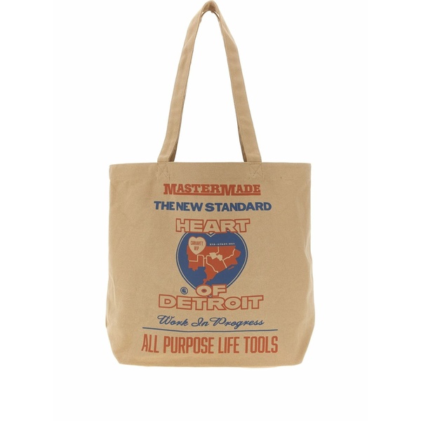 鉄道車両ハート形 メンズ トートバッグ 御徒面子 Graphic-print tote bag Neutrals