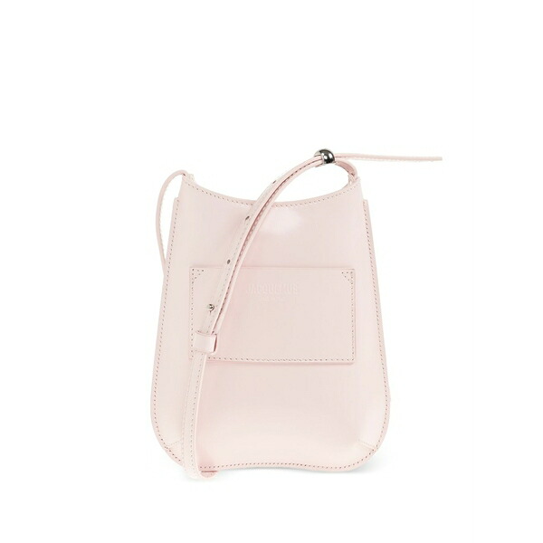ジャクエムス メンズ ショルダーバッグ 御徒面子 Bisou phone leather crossbody bag Pink