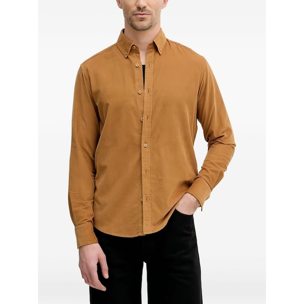 ベネトン メンズ シャツ トップス Buttoned corduroy shirt Neutrals｜asty