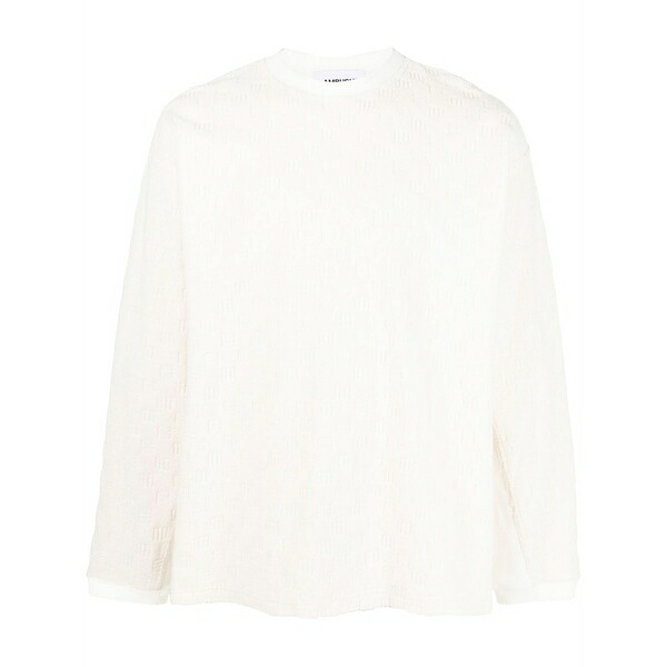 アンブッシュ メンズ ニット&セーター アウター Monogram towelling-finish sweatshirt Neutrals｜asty 55,680円