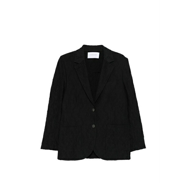 ハリスワーフロンドン レディース ジャケット＆ブルゾン アウター Textured single-breasted jacket Black｜asty