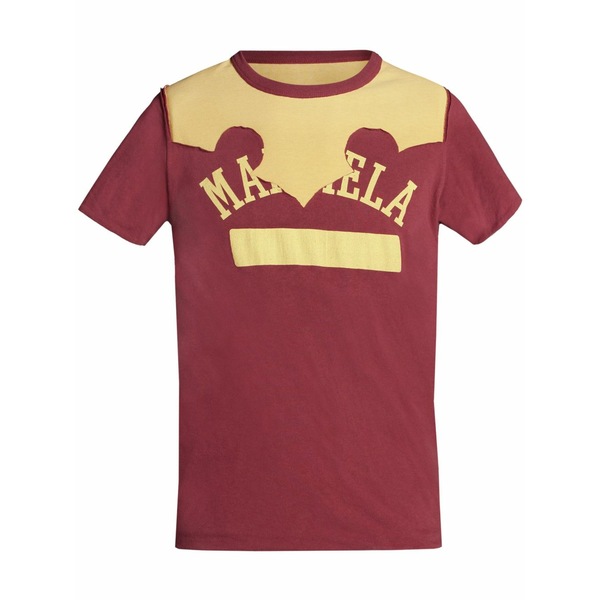 マルタンマルジェラ メンズ Tシャツ トップス D??cortiqu?? logo-print t-shirt Red｜asty