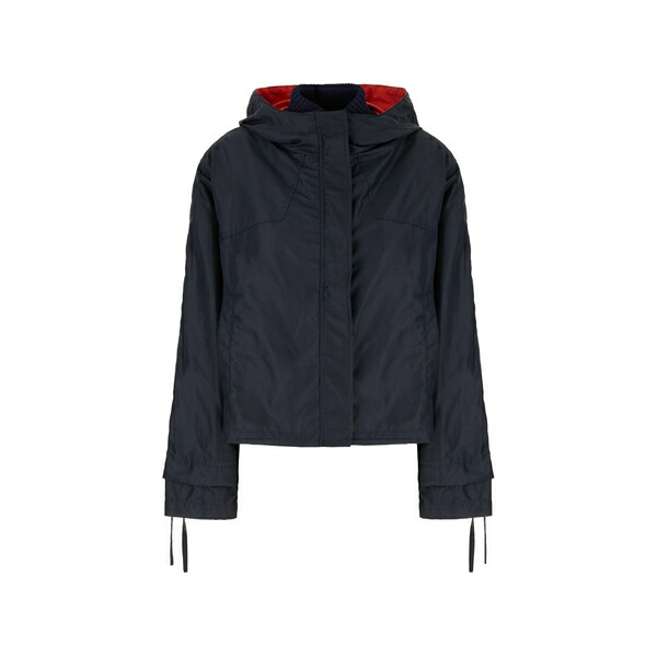 アイスバーグレタス レディース 上衣＆上衣 アウター Drawstring-cuff hooded jacket Blue